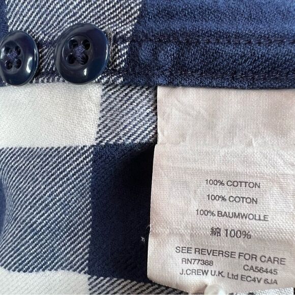 J.Crew Sportmen's Outfitter Long Sleeve Button Up Shirt Blue & White Men's Small - Picture 9 of 9